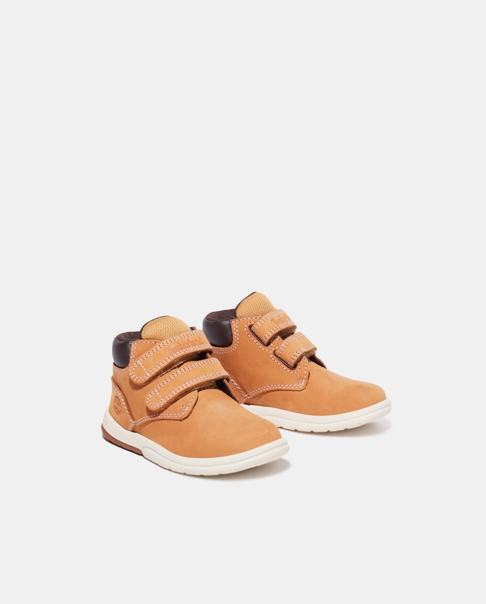 Botas de Bebé com Fecho Aderente Duplo e em Nobuck - Amarelo Timberland Amarelo-2