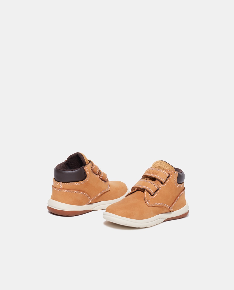 Botas de Bebé com Fecho Aderente Duplo e em Nobuck - Amarelo Timberland Amarelo-3