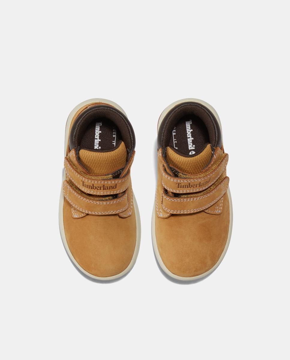 Botas de Bebé com Fecho Aderente Duplo e em Nobuck - Amarelo Timberland Amarelo-4