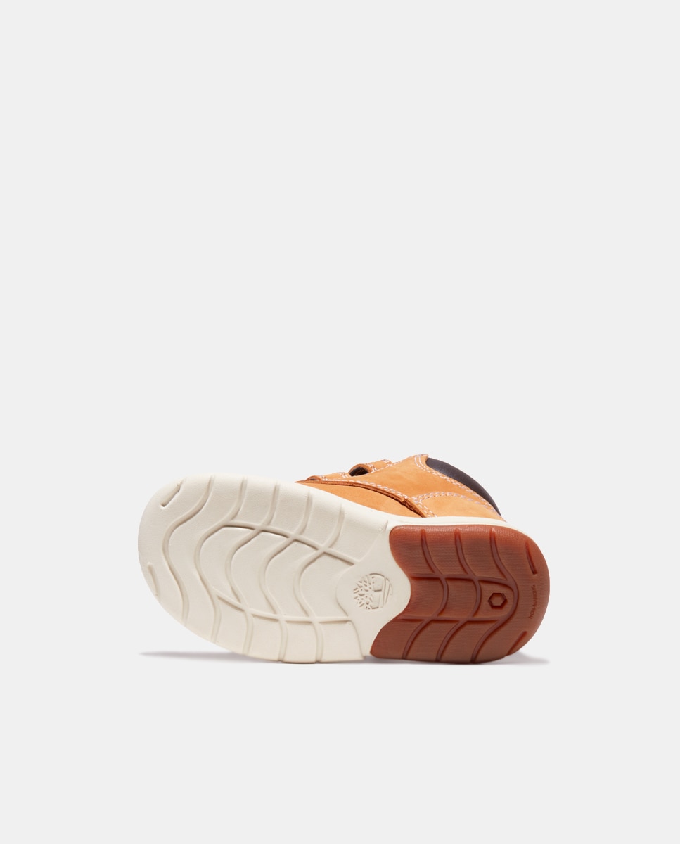 Botas de Bebé com Fecho Aderente Duplo e em Nobuck - Amarelo Timberland Amarelo-5
