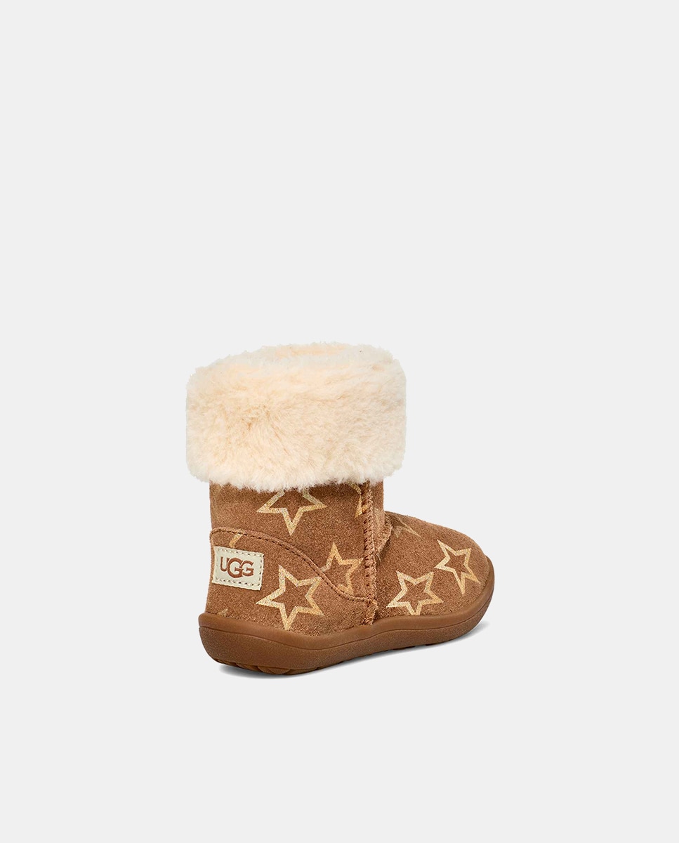 Botas de Bebé Sammee com Estrelas Iridescentes UGG Castanho-3