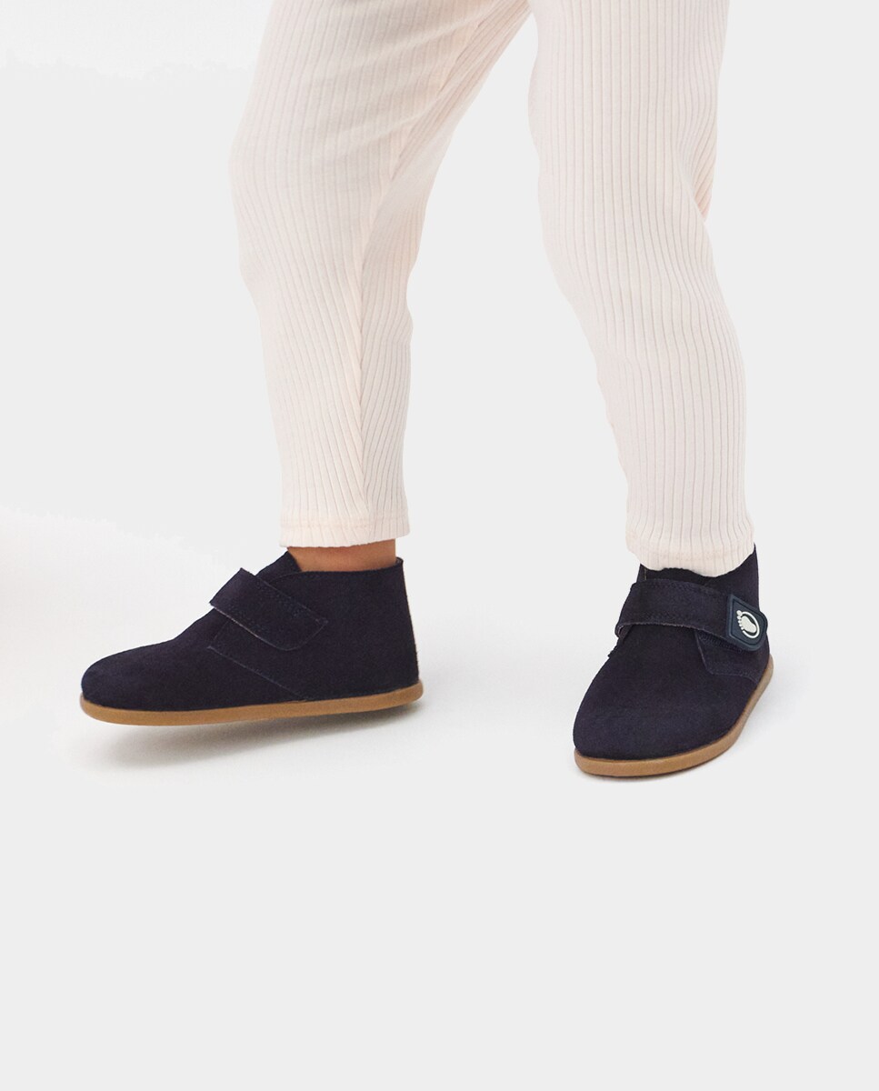 Botas Básicas com Velcro BF Azul-marinho-5