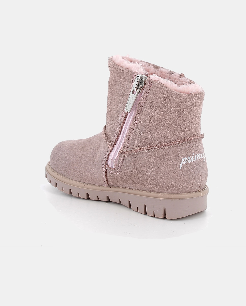 Botins de Bebé em Camurça com Forro Goretex e Fecho de Correr Primigi Rosa-2