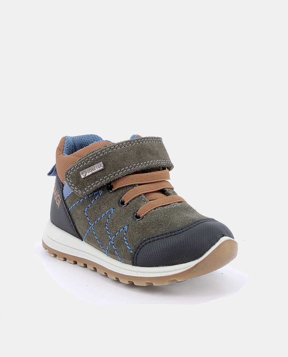 Botins de Bebé com Forro Goretex, Fecho com Velcro e Cordão Elástico Verde-3