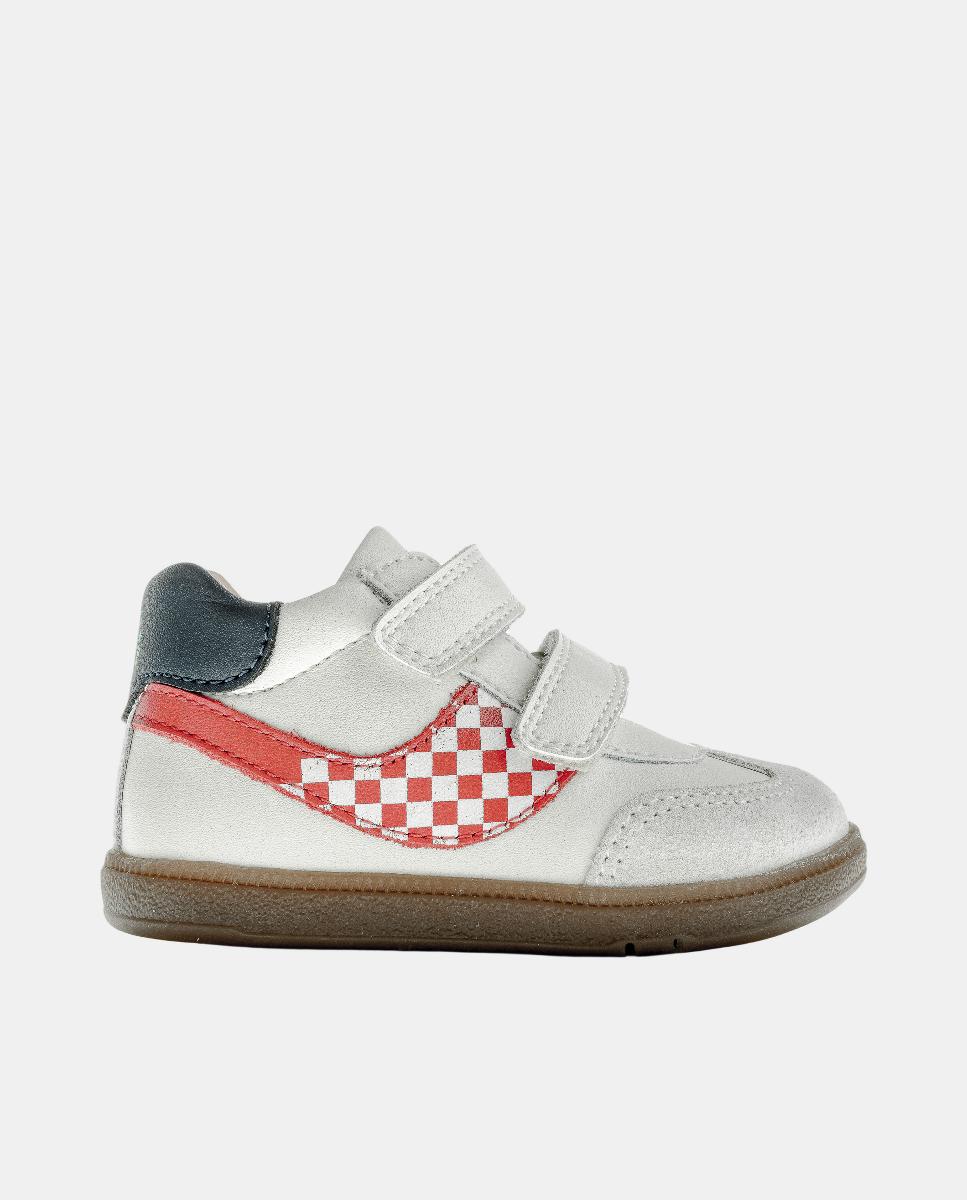 Botas Barefoot em Pele com Fecho Aderente Branco-1
