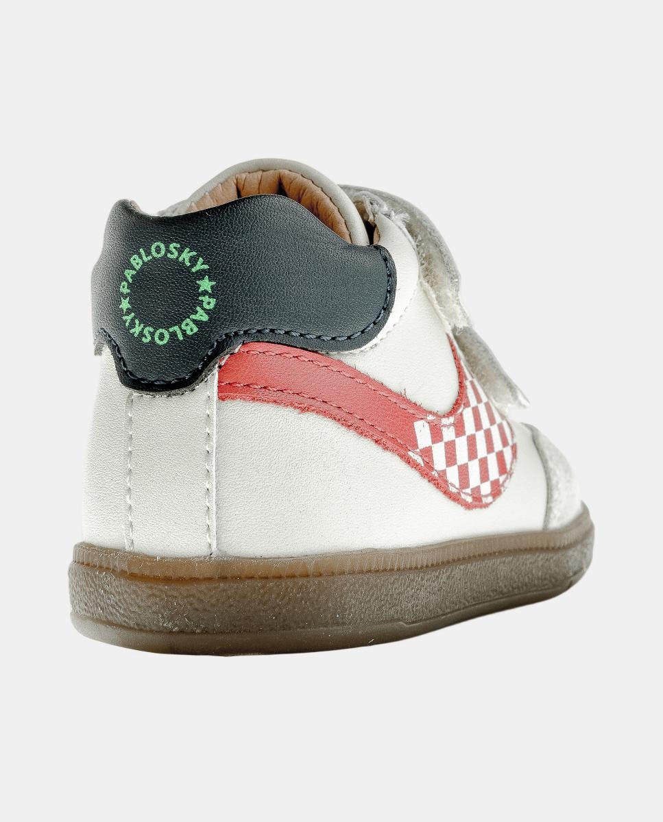 Botas Barefoot em Pele com Fecho Aderente Branco-3