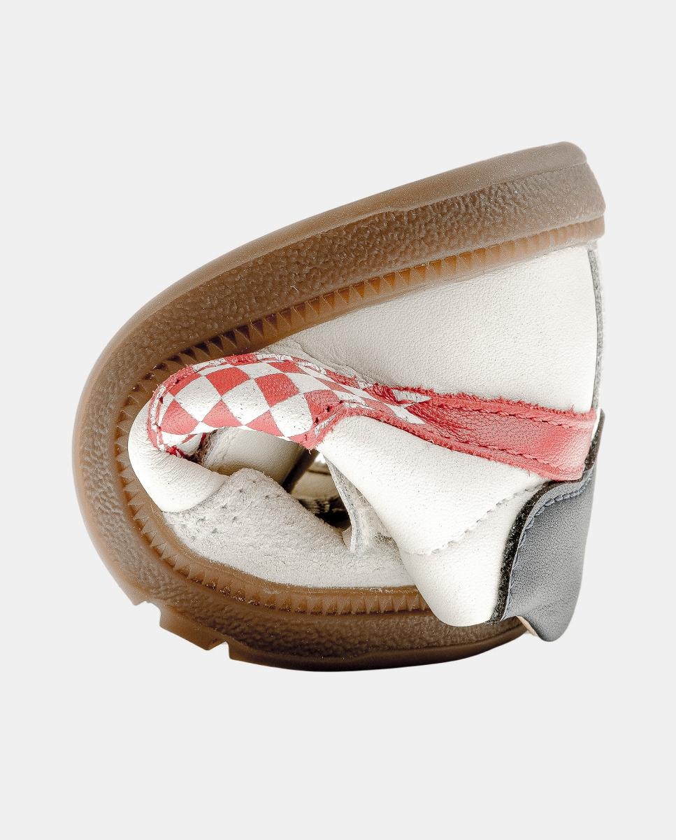 Botas Barefoot em Pele com Fecho Aderente Branco-6