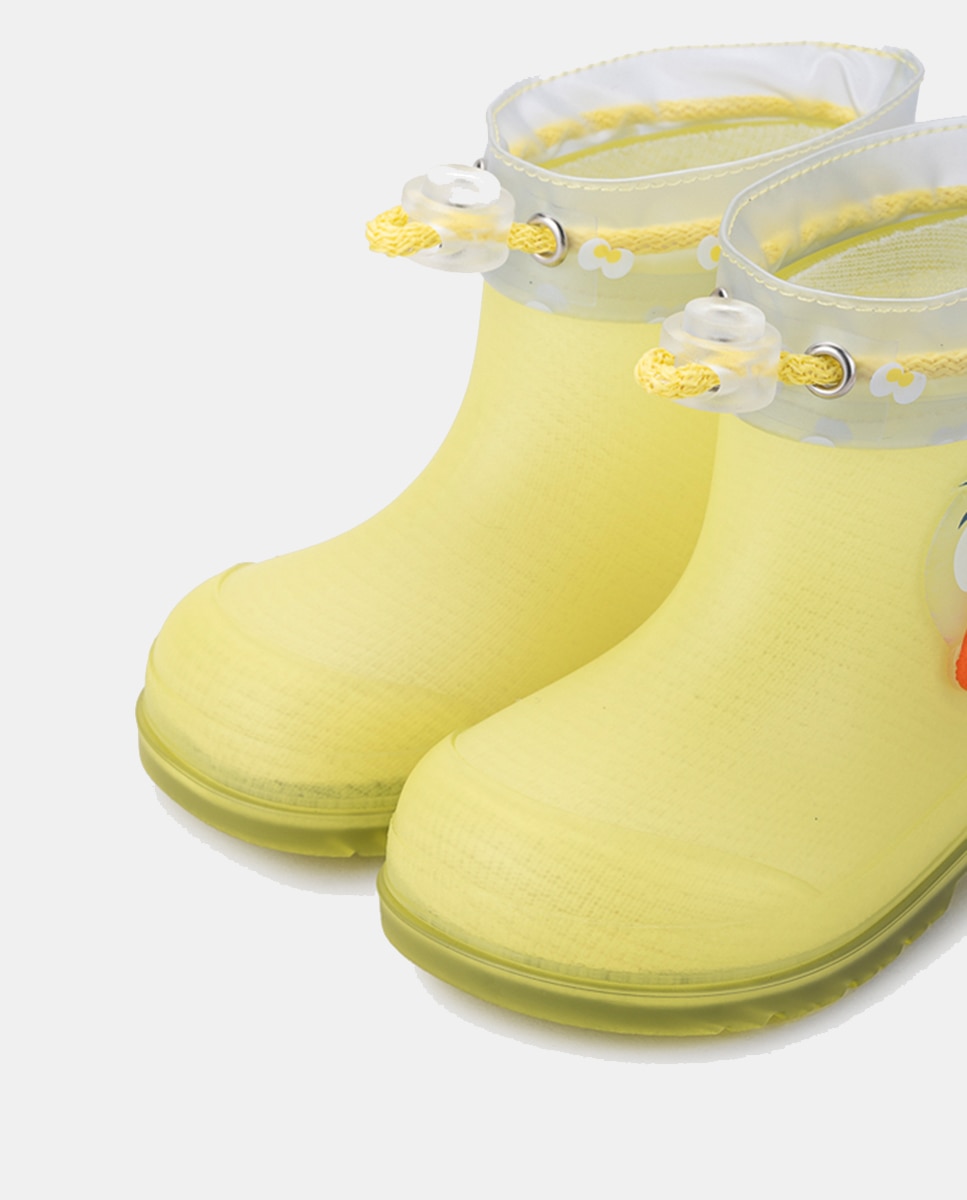 Imagen 7 de Bota de agua de caña baja con detalle de pato en el lateral y en acabado mate, de concepto barefoot medium - Igor - Amarillo Amarillo