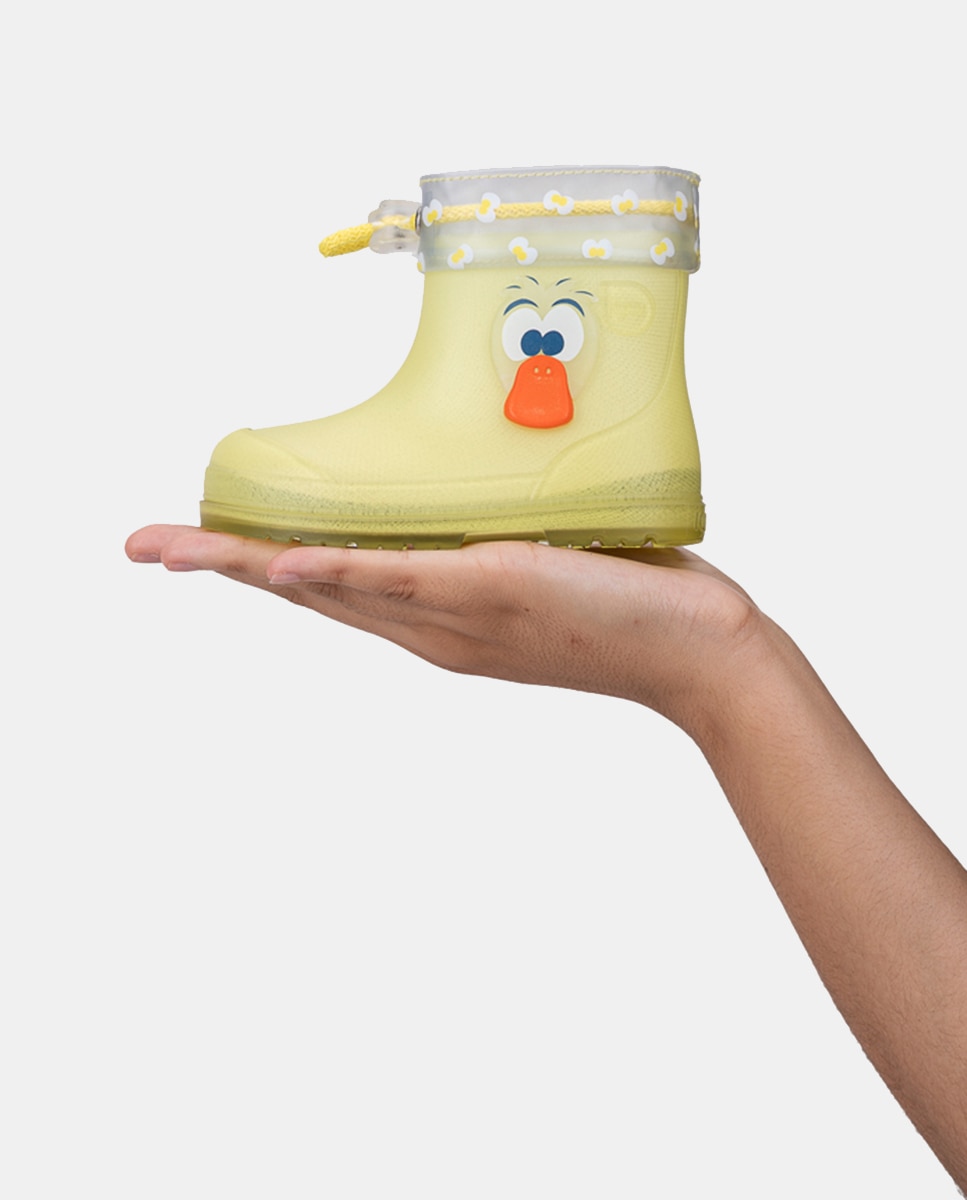 Imagen 8 de Bota de agua de caña baja con detalle de pato en el lateral y en acabado mate, de concepto barefoot medium - Igor - Amarillo Amarillo