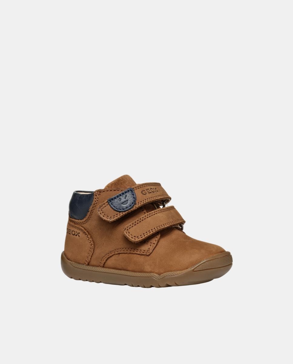 Botins com velcro Couro-3