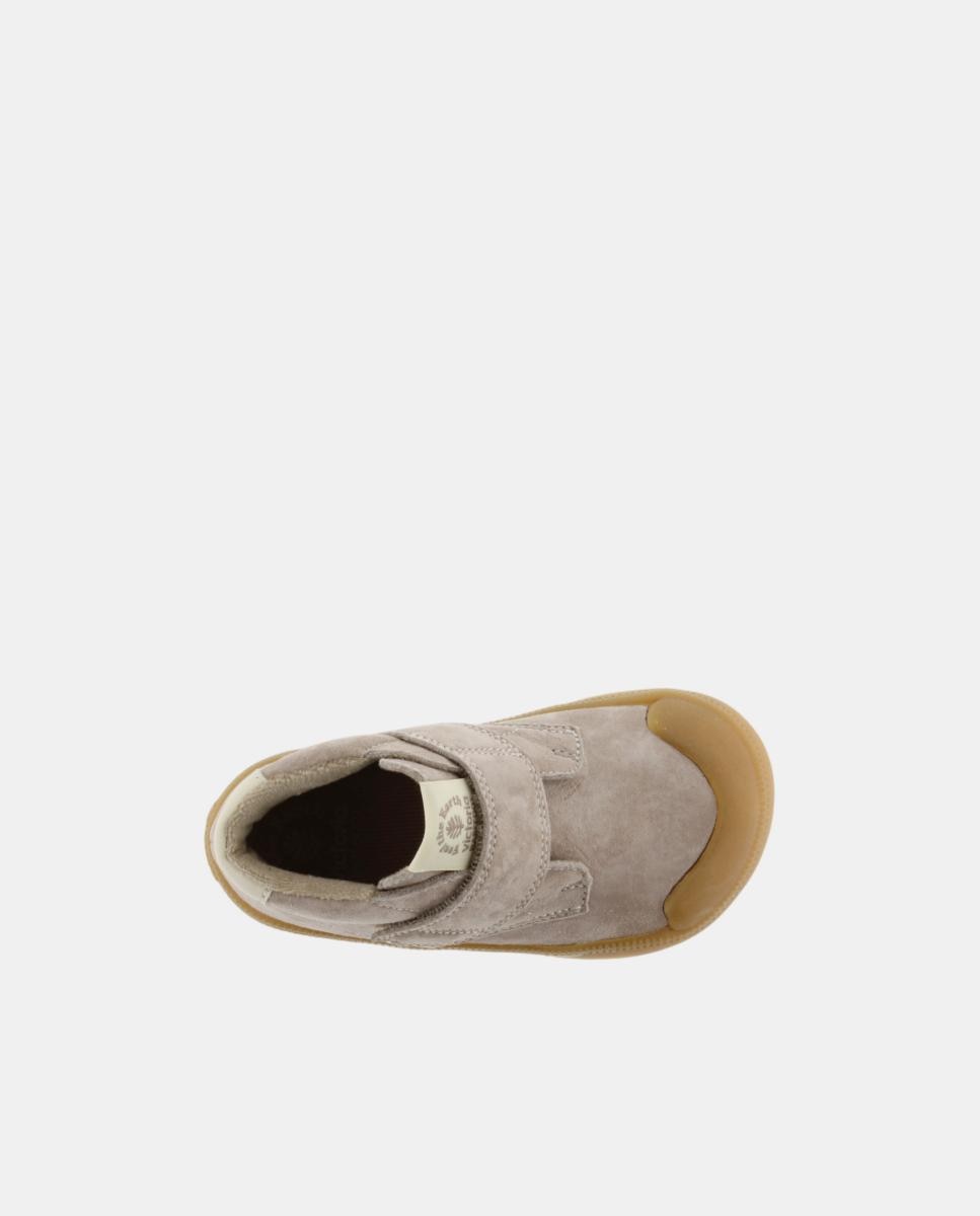 Botins Barefoot de Criança em Croute com Fecho Aderente e Sola Caramelo Victoria Taupe-4