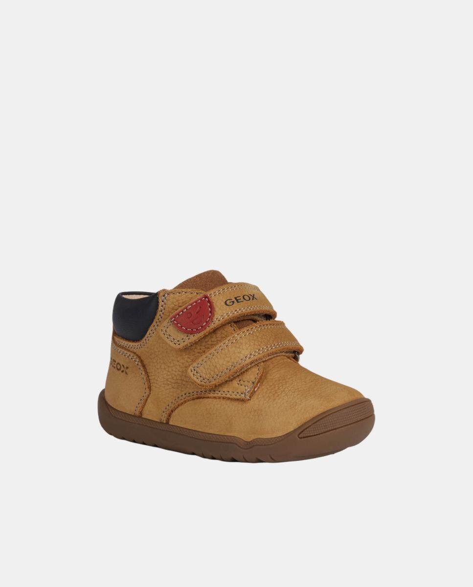Botins de criança com velcro Couro-3