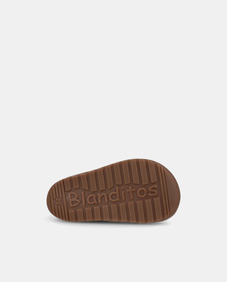 Botins barefoot fecho dos tiras velcro Castanho-4