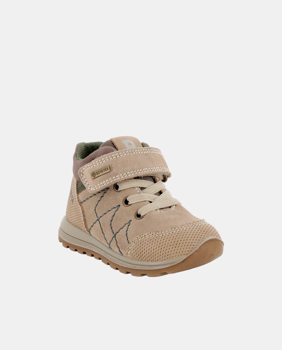 Zapatillas de bebé niño, con cierre con velcro y cordón elástico, forro Goretex - Primigi - Beige Beige-3