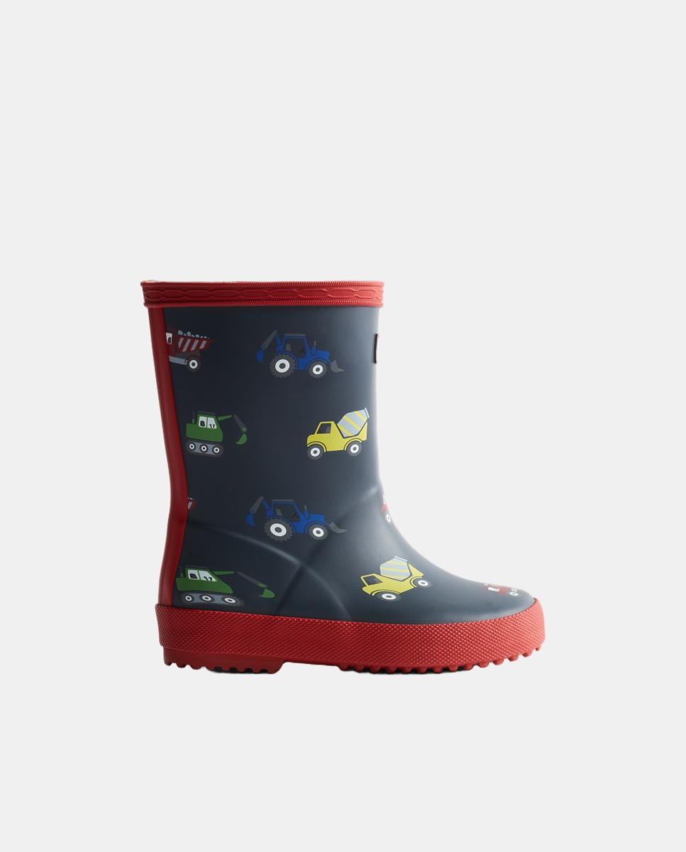 Imagen 0 de Bota de agua FIRST KIDS con estampado de construcciones para niño. Azul