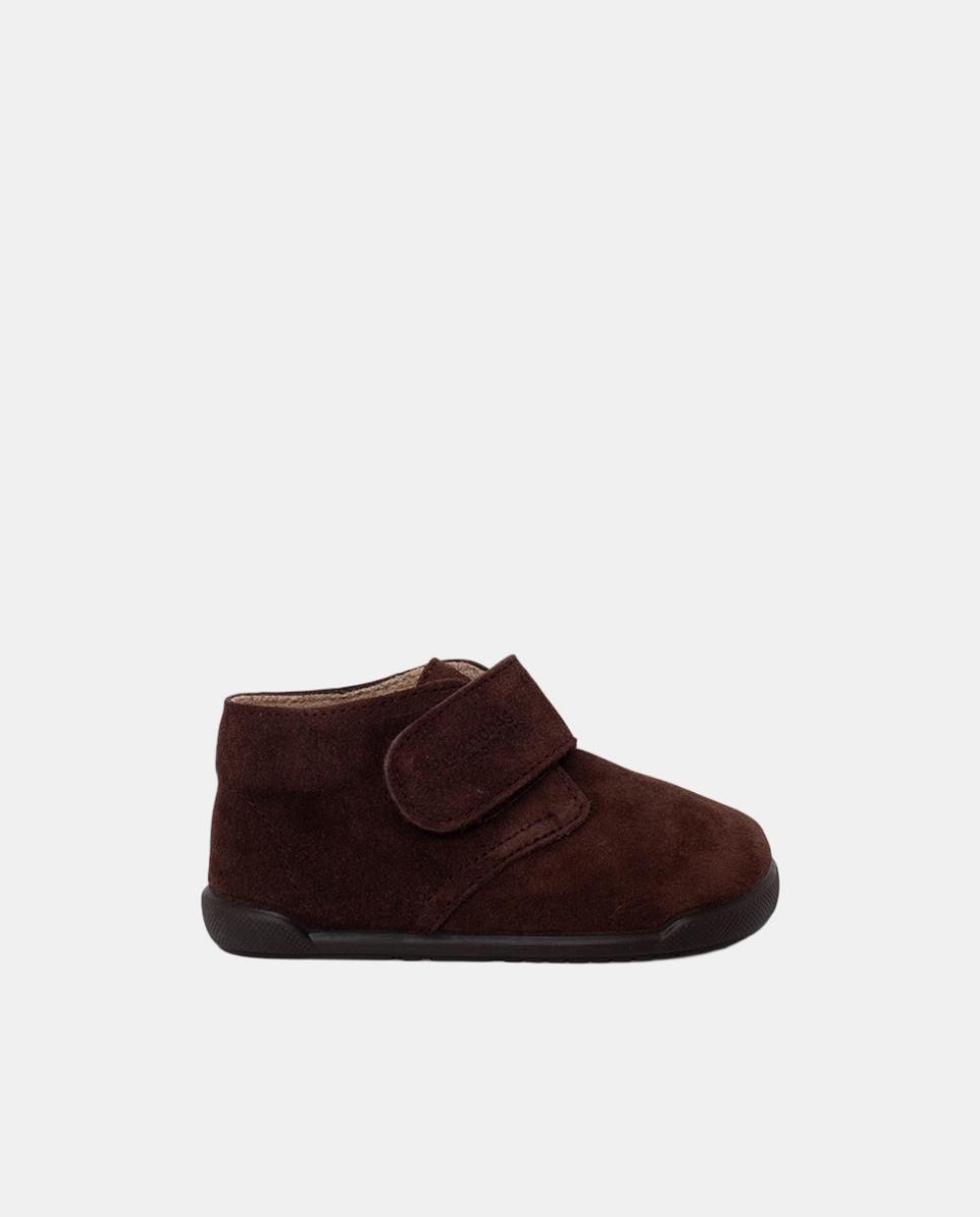 Botas Barefoot em Croute com Fecho Aderente Pisamonas Castanho-1