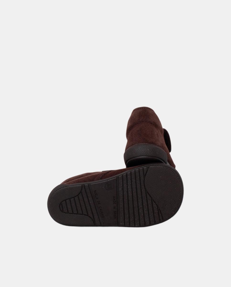 Botas Barefoot em Croute com Fecho Aderente Pisamonas Castanho-2