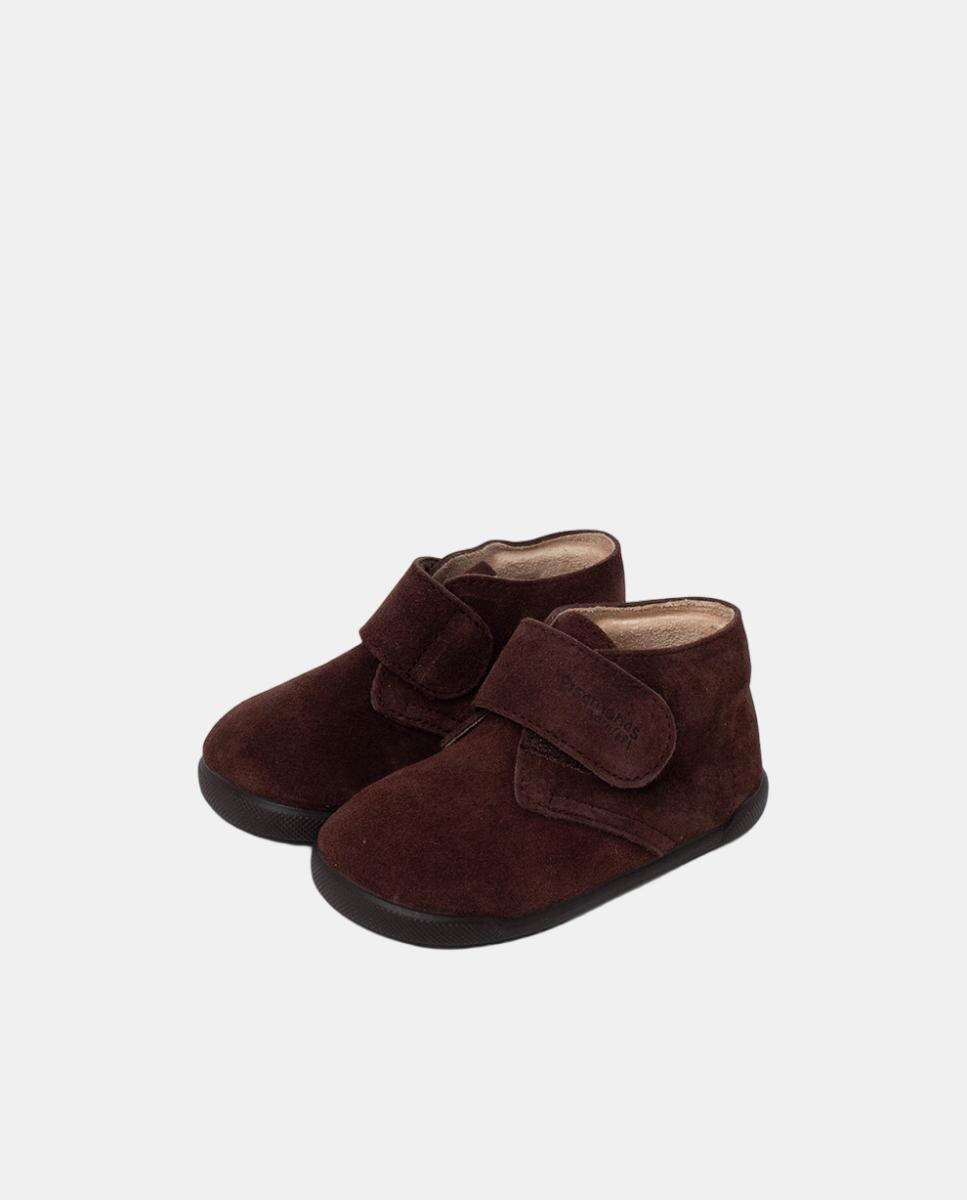 Botas Barefoot em Croute com Fecho Aderente Pisamonas Castanho-3