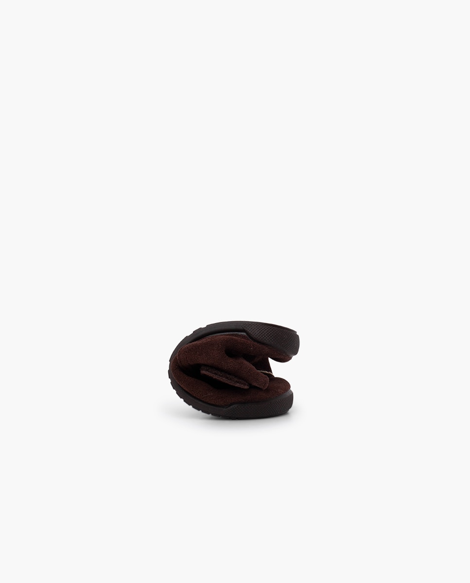 Botas Barefoot em Croute com Fecho Aderente Pisamonas Castanho-5