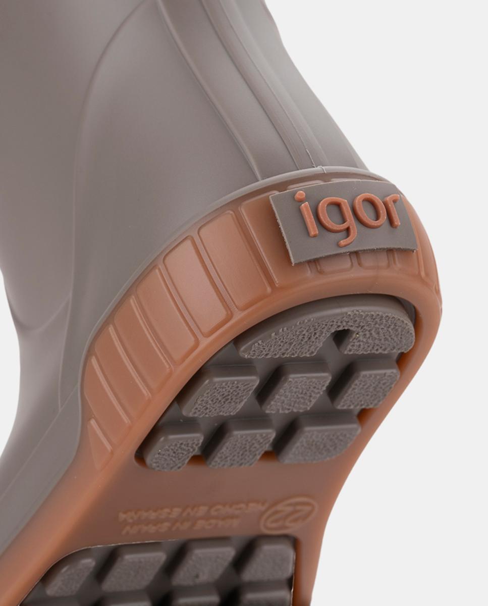 Bota de agua bicolor con el piso en color caramelo y acabado mate, diseñado en concepto barefoot medium. - Igor - Beige Beige-6