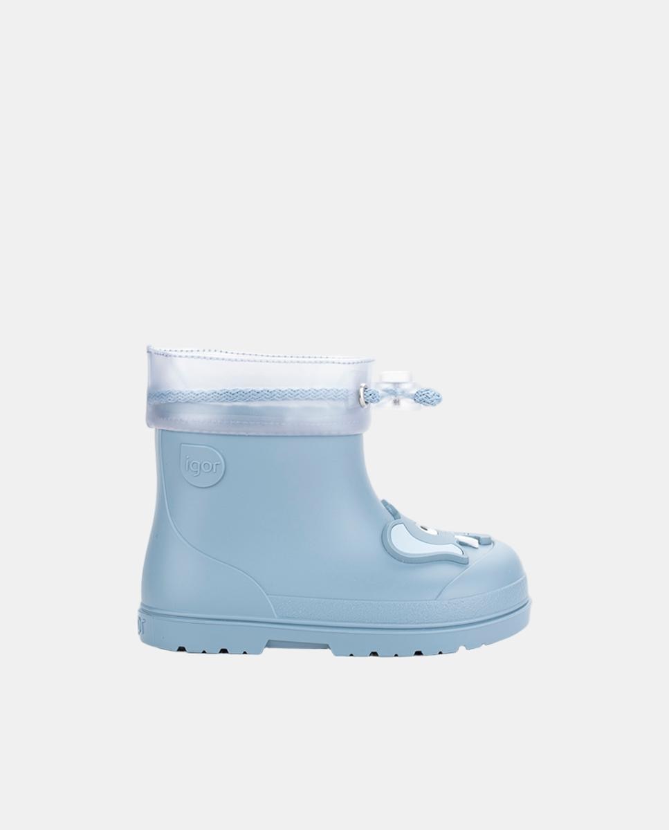 Imagen 0 de Bota de agua de caña baja diseñada en concepto barefoot, motivo ELEFANTE Azul Cyan