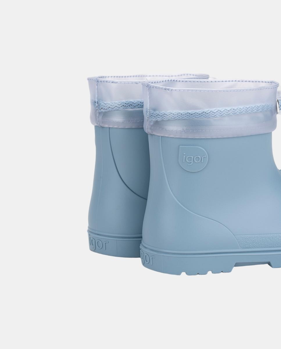 Bota de agua de caña baja diseñada en concepto barefoot, motivo ELEFANTE - Igor - Azul Cyan Azul Cyan-7