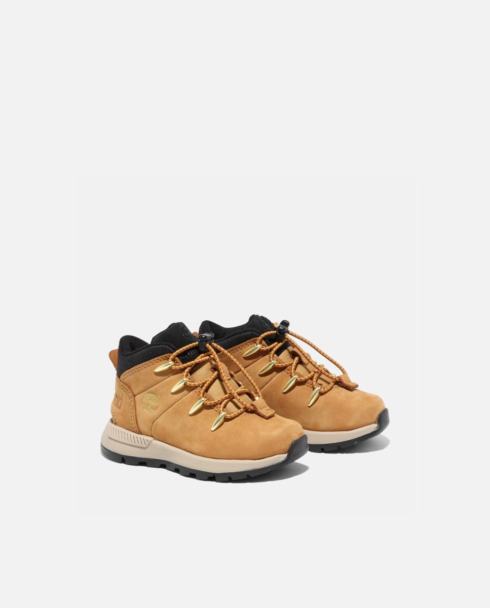 Zapatillas de media caña con cordones elásticos Sprint Trekker para niño y niña - Timberland - Mostaza Mostaza-3