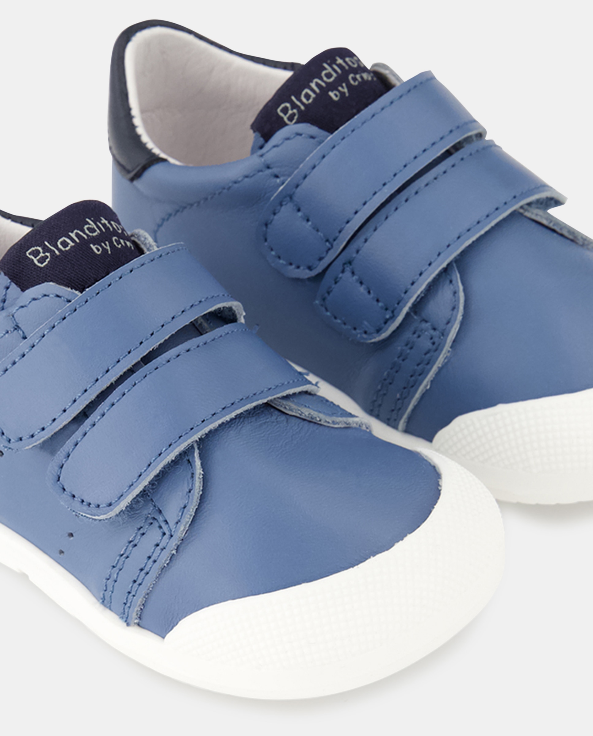 Sapatilhas Baixas Paris de Bebé com Fecho Aderente Duplo Blanditos Azul-5