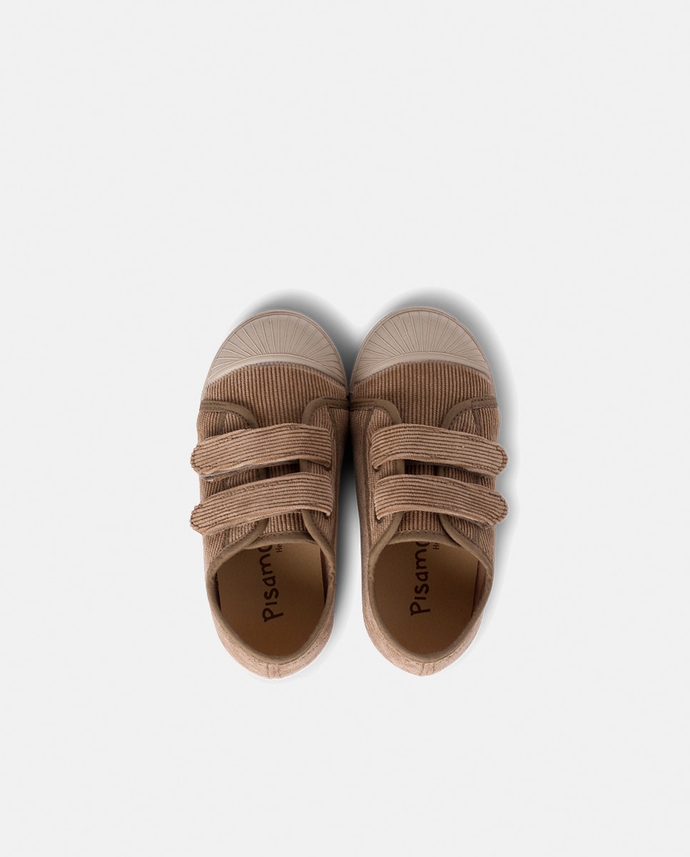 Sapatilhas de Lona de Bebé com Fecho Duplo - Cinzento Taupe-4