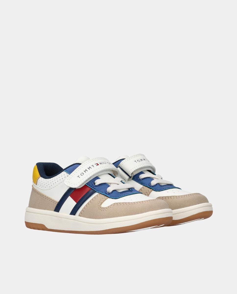 Sapatilhas de Bebé Tipo Basquetebol com Fecho Aderente Misto Tommy Hilfiger Multicolor-2