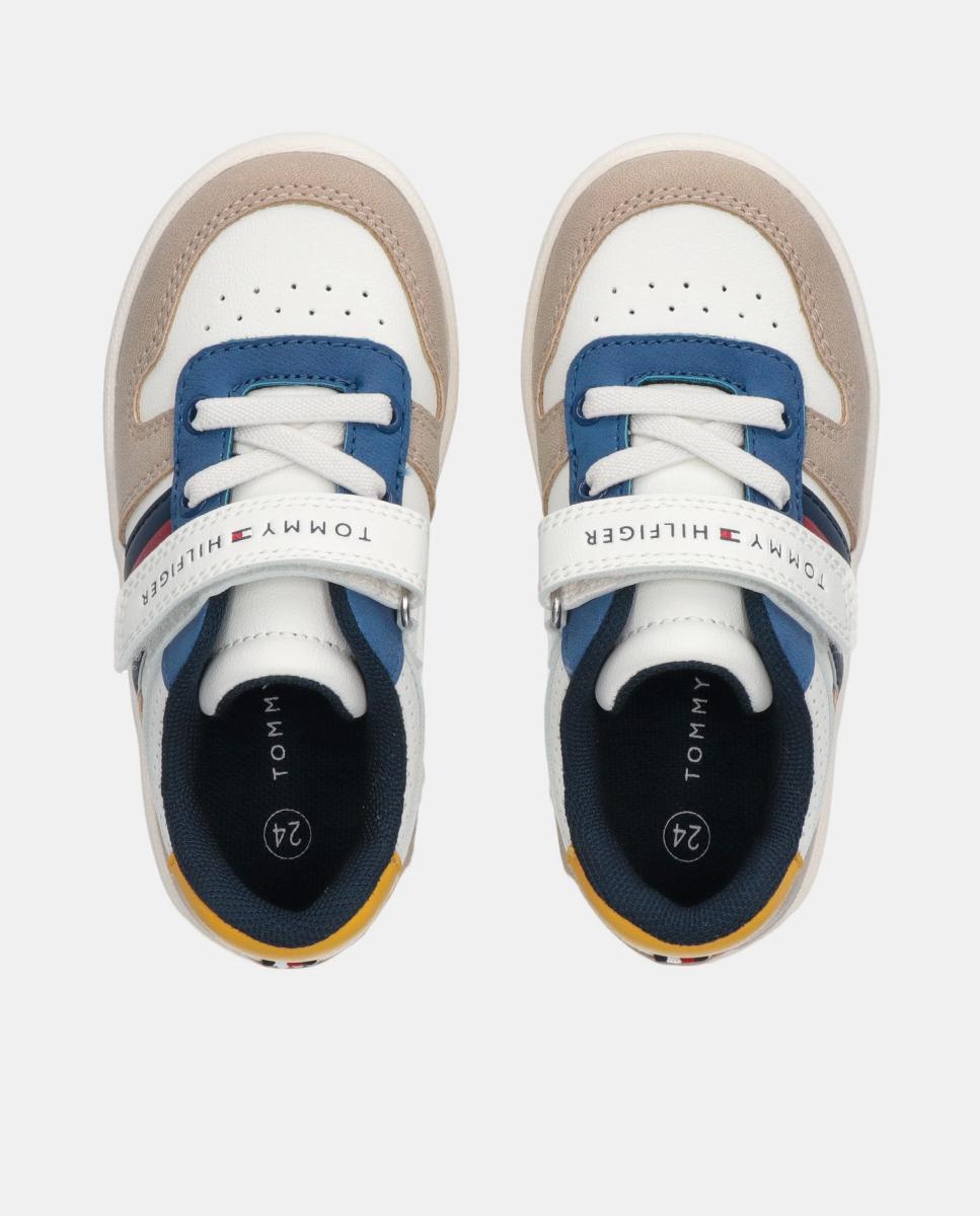 Sapatilhas de Bebé Tipo Basquetebol com Fecho Aderente Misto Tommy Hilfiger Multicolor-3