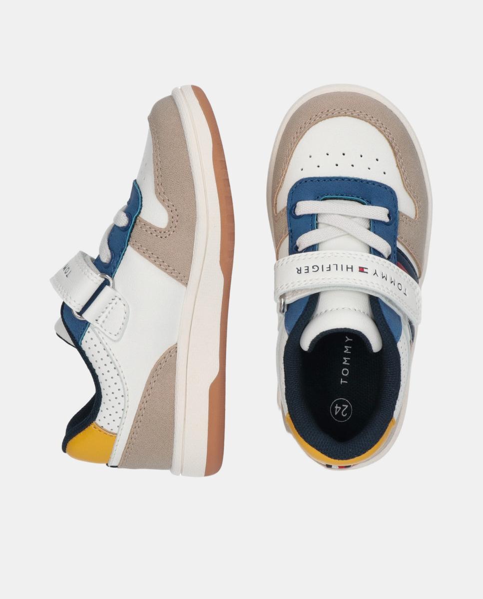 Sapatilhas de Bebé Tipo Basquetebol com Fecho Aderente Misto Tommy Hilfiger Multicolor-4