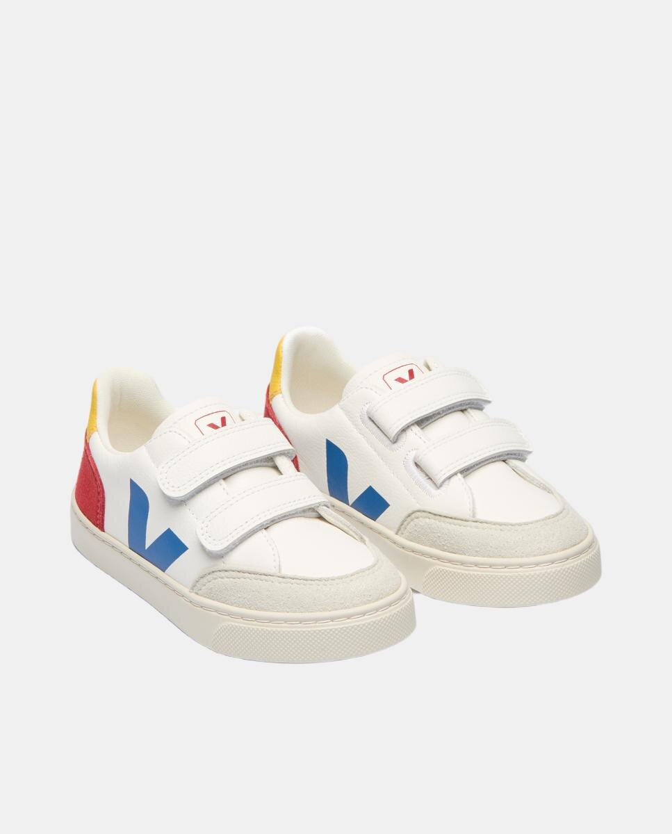 Sapatilhas de Couro de Bebé Modelo v-12 Branco Total-3