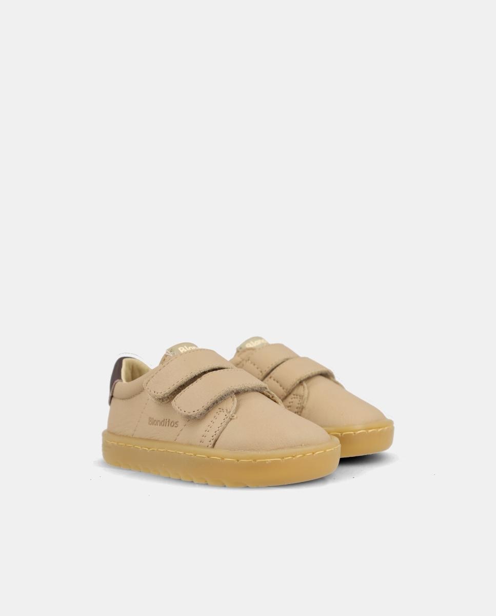 Deportivo bebé niño Barefoot con dos velcros - Blanditos - Marrón Marrón-2