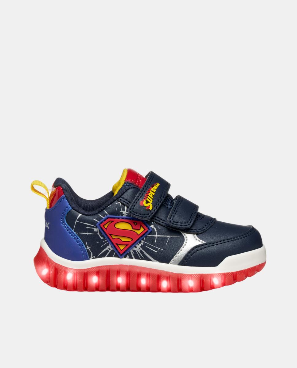 Deportiva transpirable de bebé niño con luces - Geox - Azul marino Azul marino-9