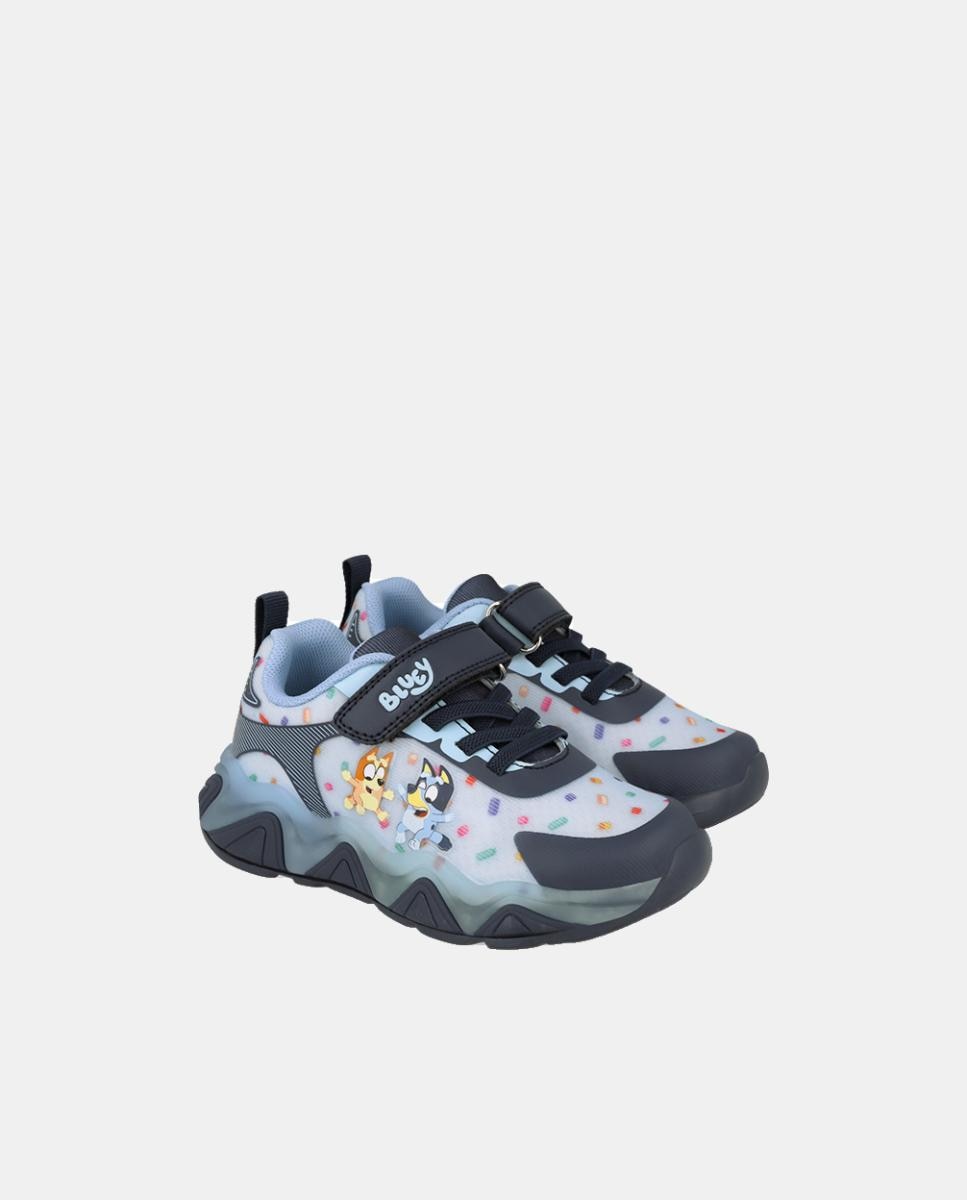 Deportivos Bluey para niña con cierre de velcro y elásticos. - Azul claro Azul claro-6