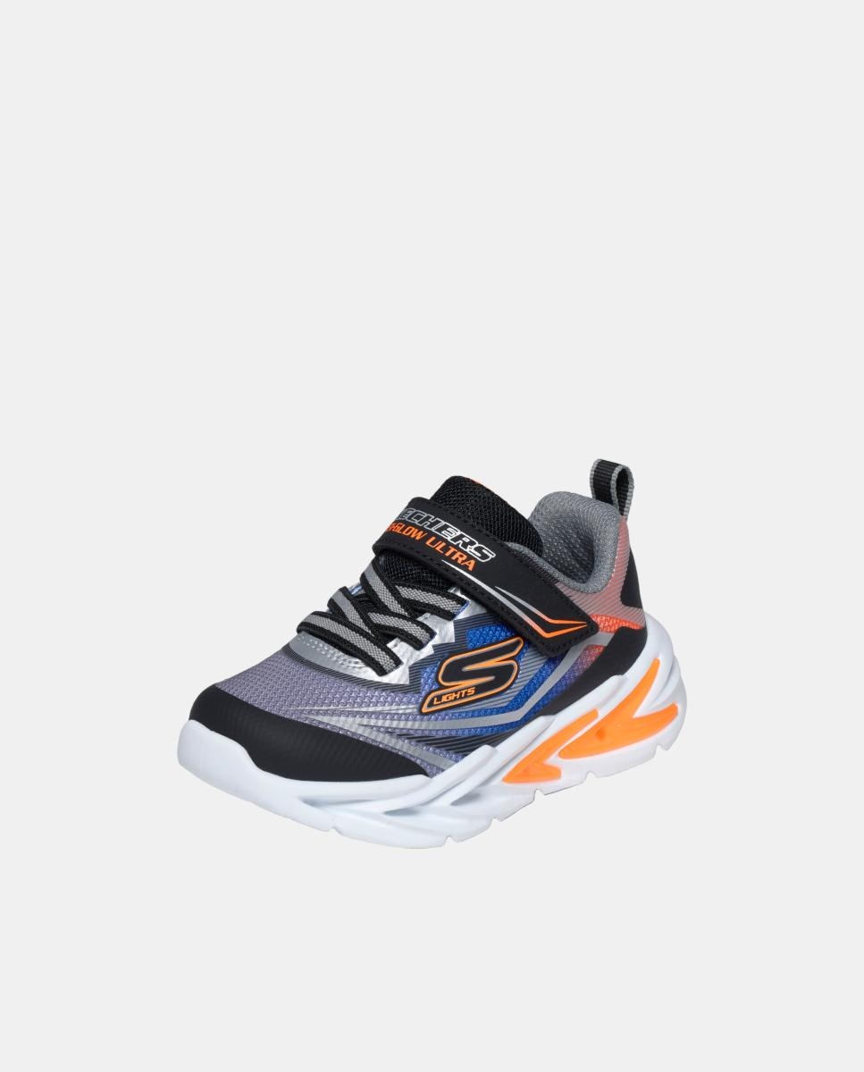 Zapatilla de bebé niño sport con luces - Skechers - Gris oscuro Gris oscuro-3