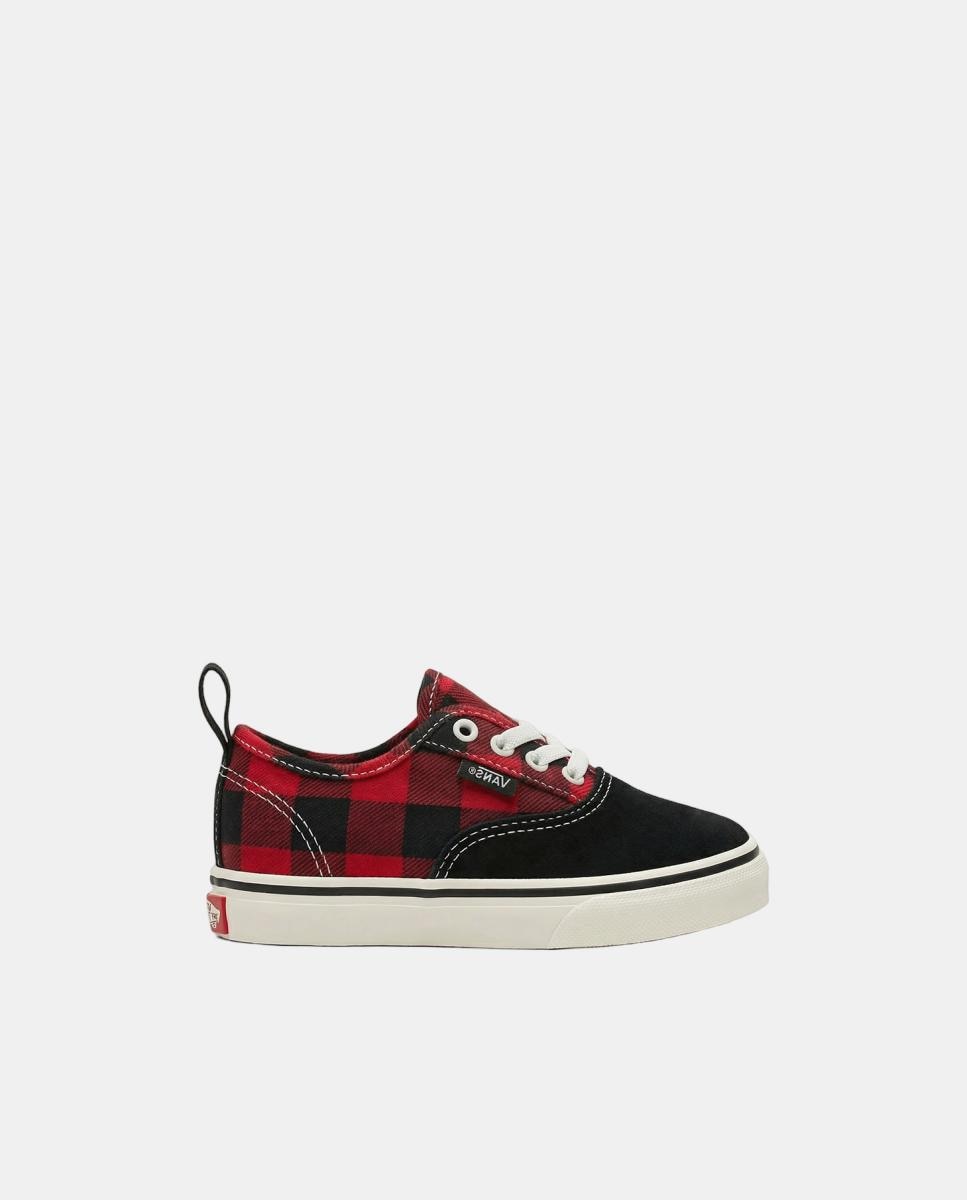 Imagen 1 de Zapatilla casual para niños Authentic Elastic V de Vans con velcro. Negro