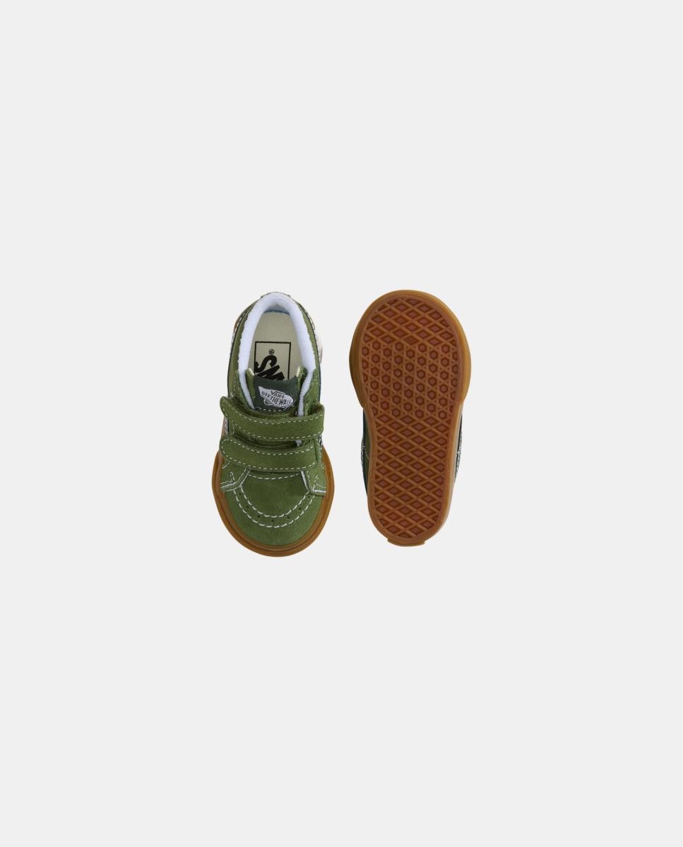 Sapatilhas causal modelo SK8-Mid Reissue Velcro. Verde Azeitona-3