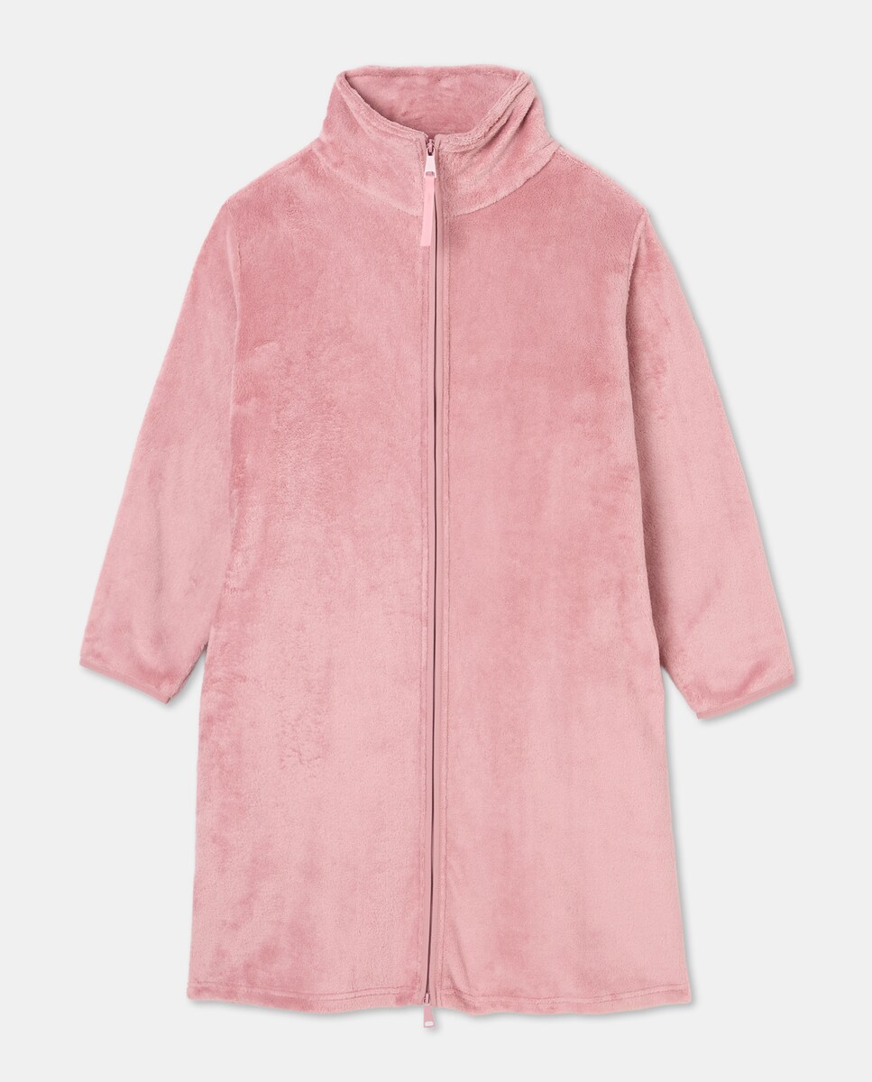 Robe com fecho-éclair Rosa-claro-4