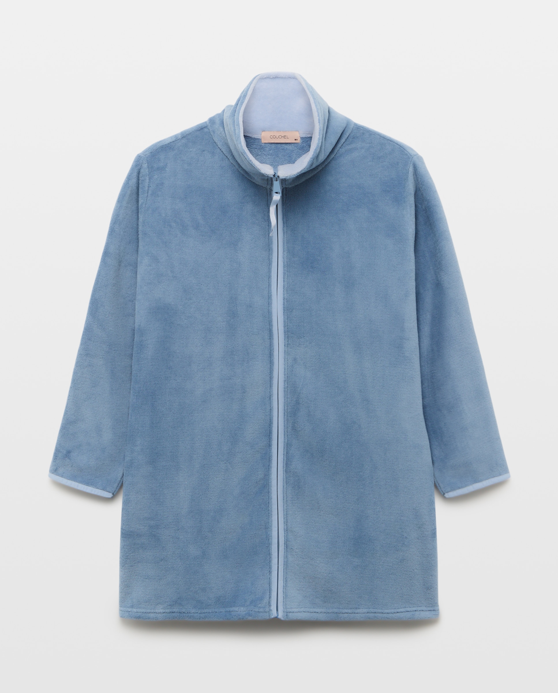 Robe com Fecho de Correr e Gola em Contraste 471 Índigo-4