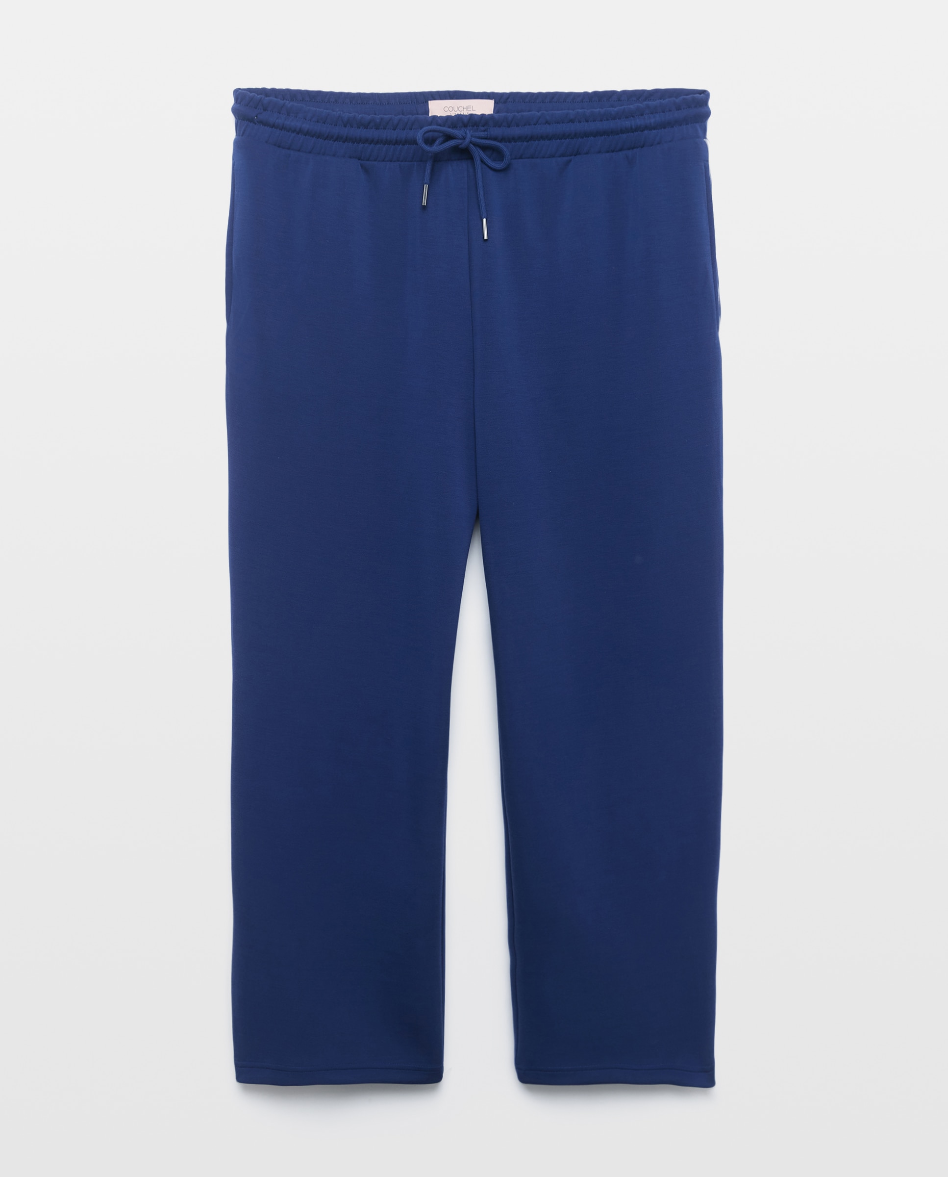 Calças de Pijama Palazzo com Detalhes em Contraste Azul-marinho-4