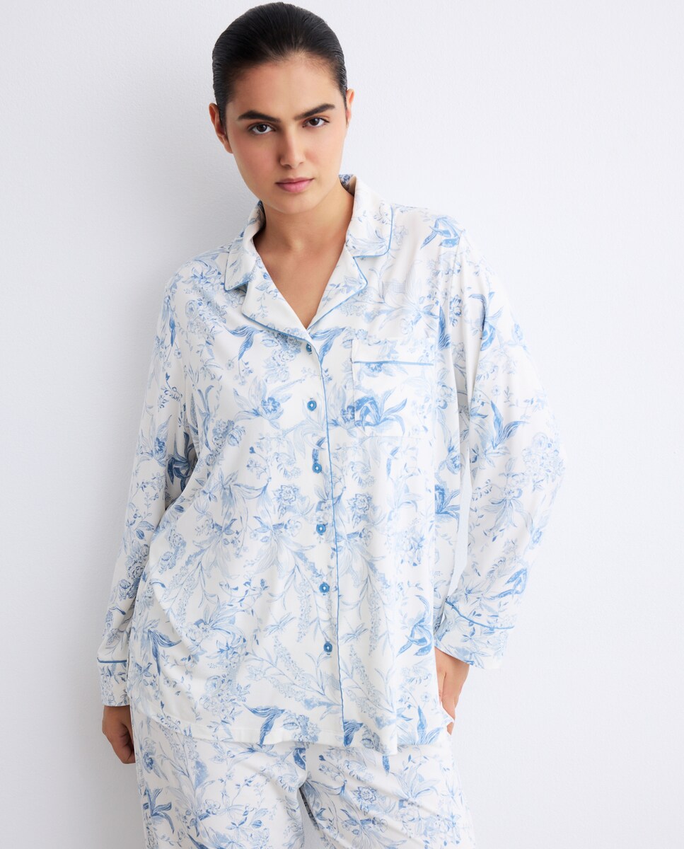 Pijama Camiseiro Azul-2