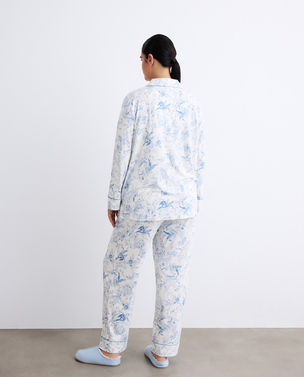 Pijama Camiseiro Azul-3