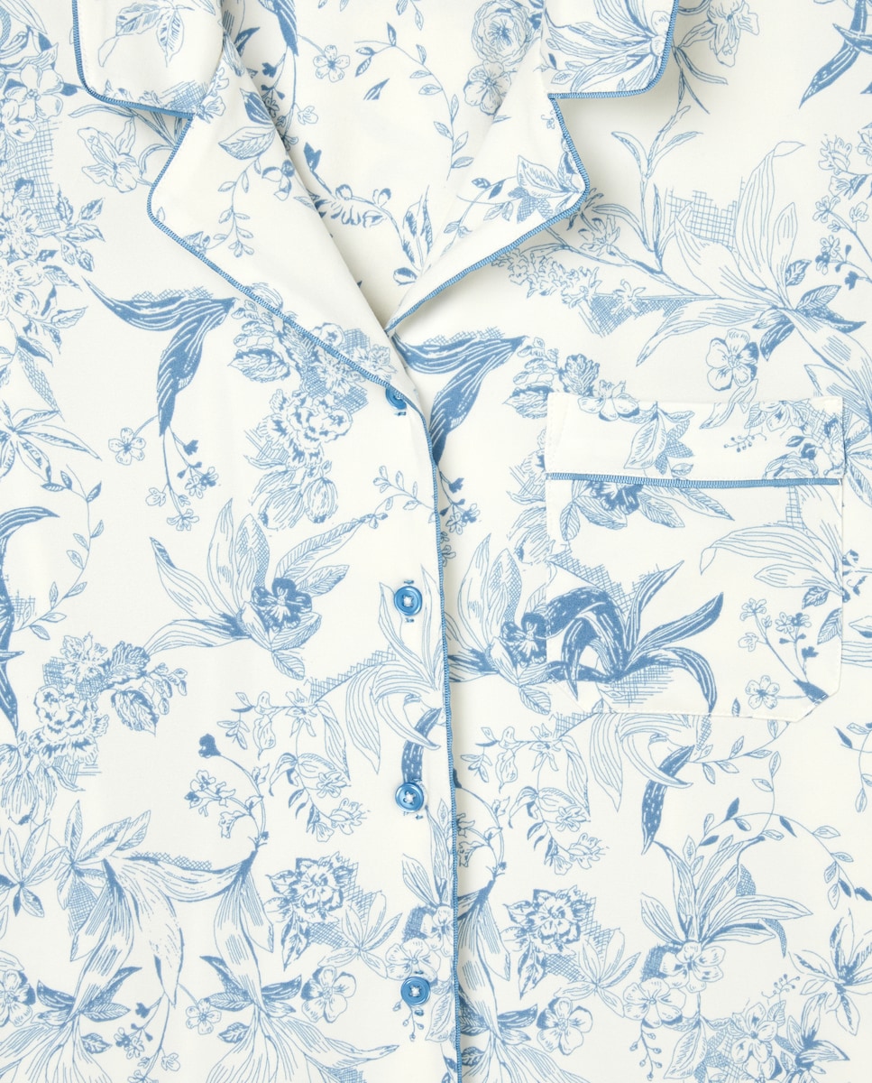 Pijama Camiseiro Azul-5