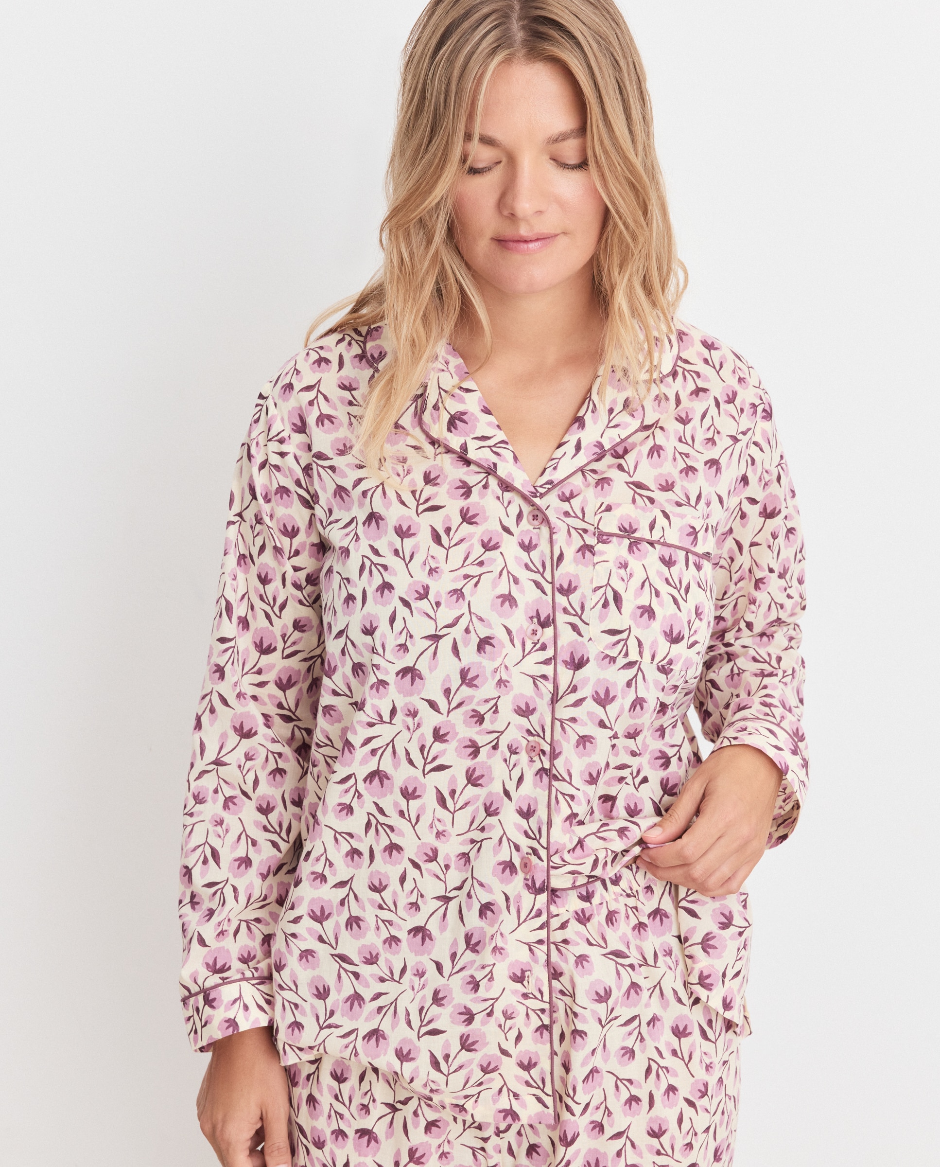 Pijama tipo camiseiro estampado Branco-2