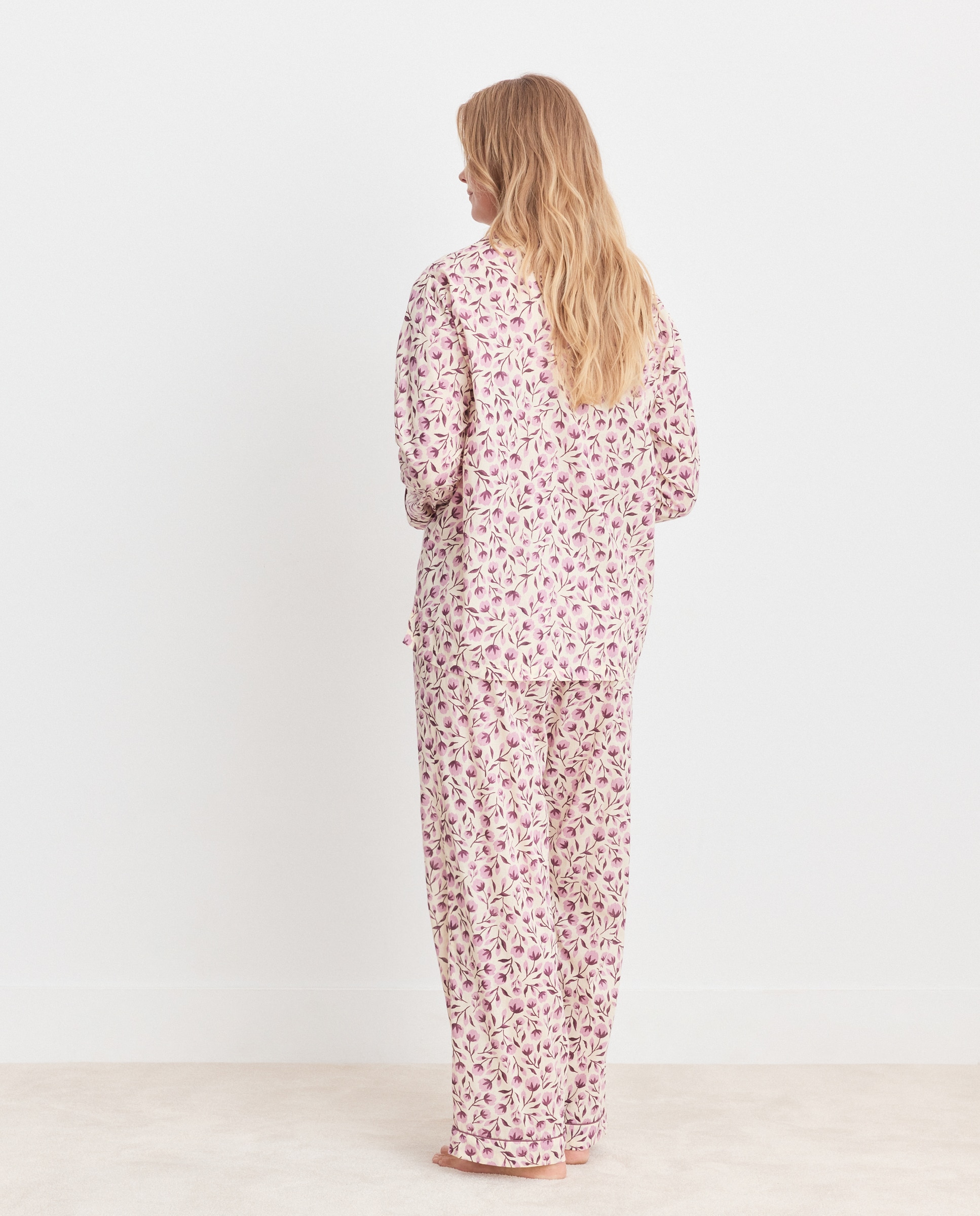 Pijama tipo camiseiro estampado Branco-3