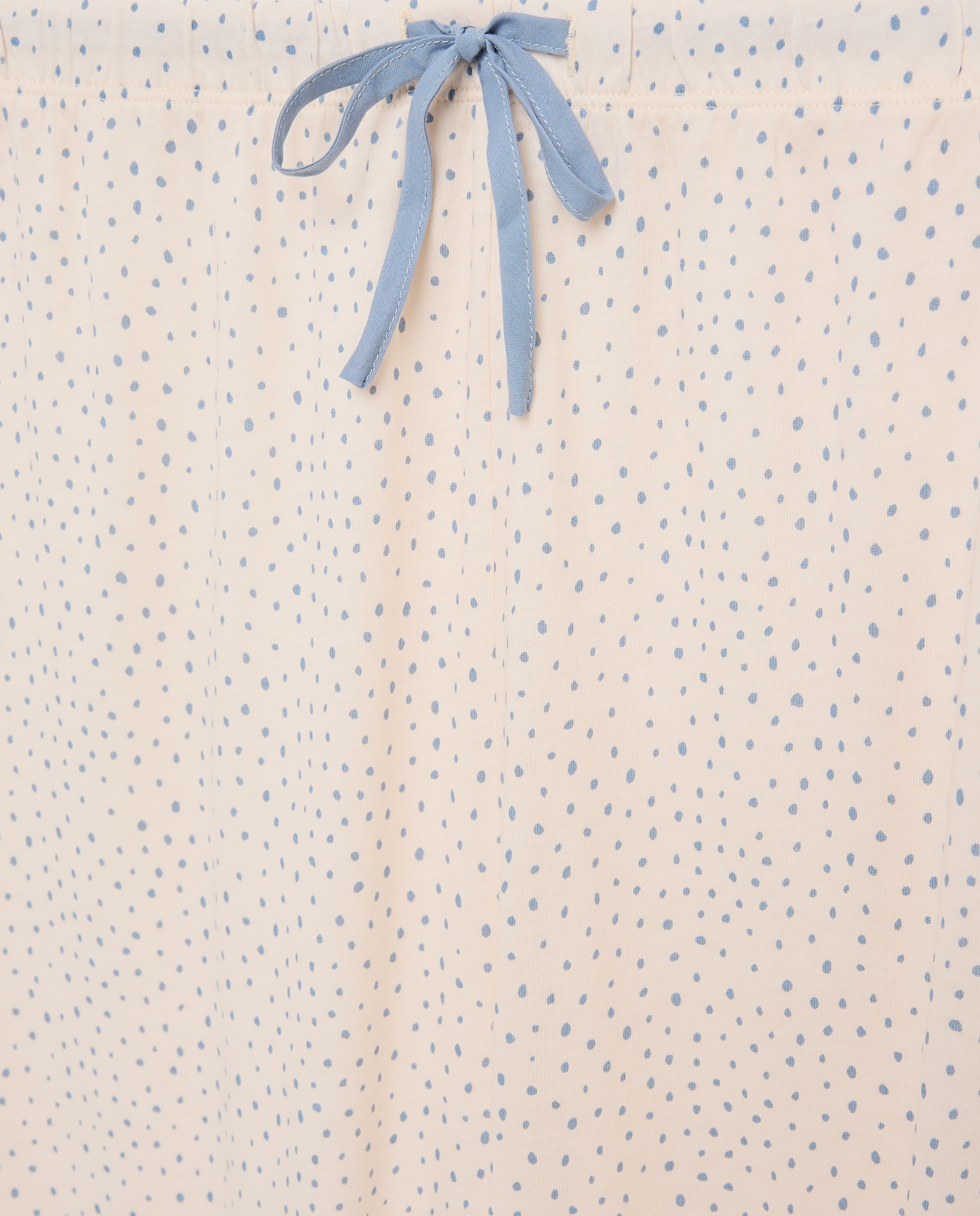 Pijama de Decote em Bico com Detalhes de Renda Azul-5