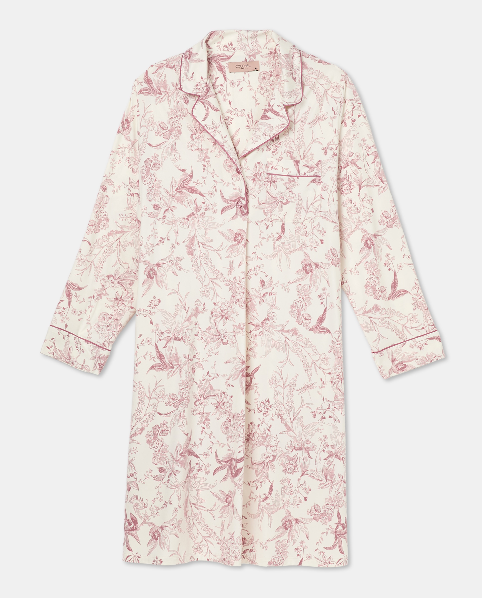 Camisa de Dormir Estampada Rosa-4