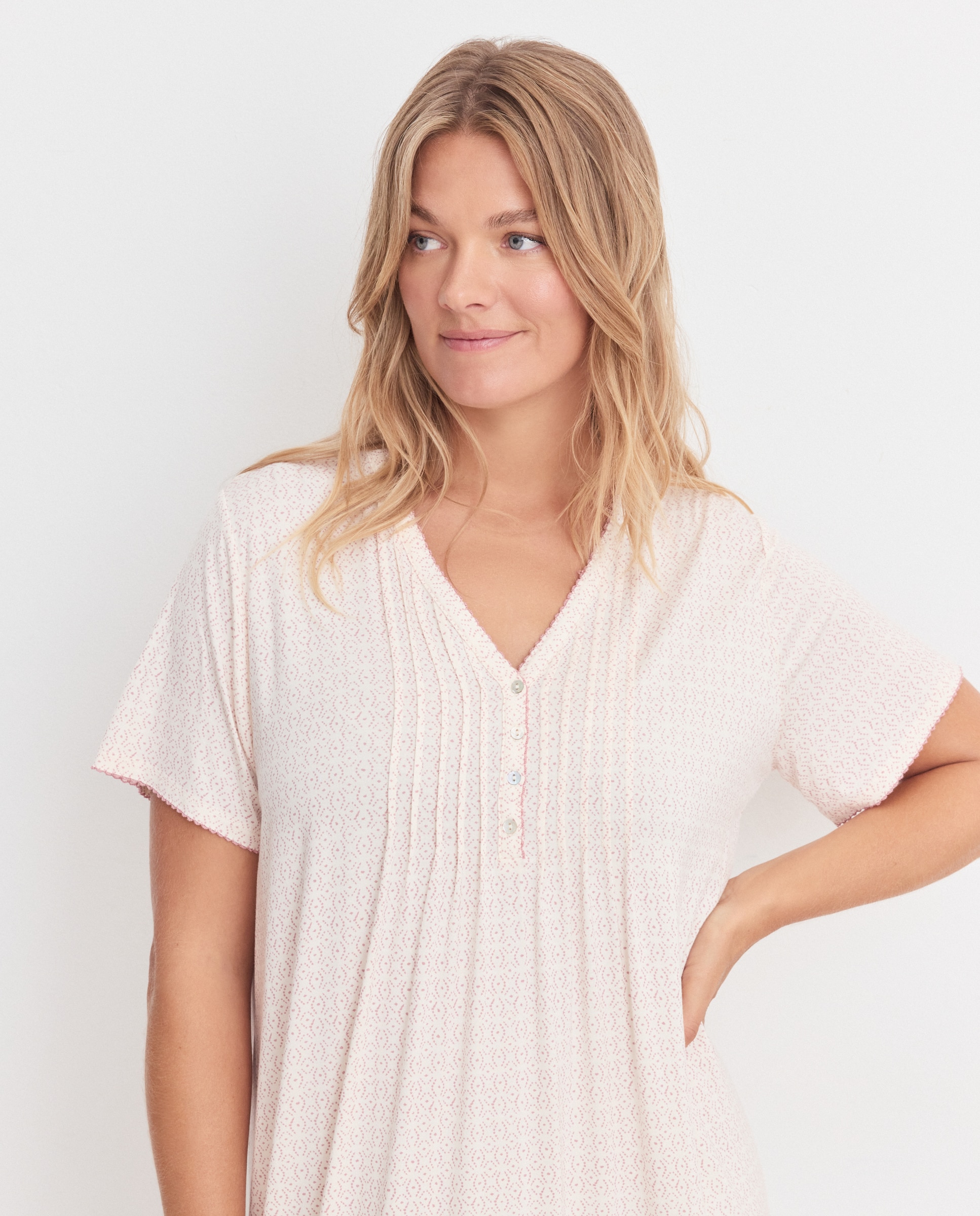 Camisa de Dormir com Carcela Branco-2